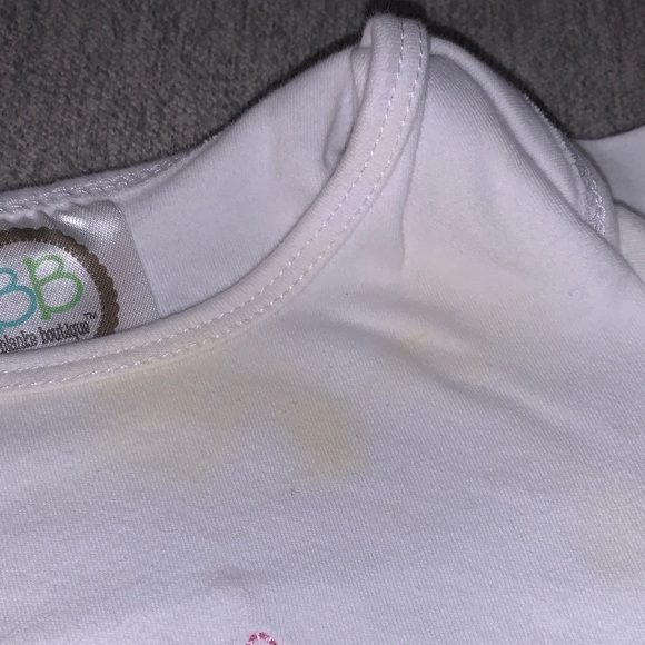 White 'Big Sister' and 'Little Sister' Embroidered Kids 3T Shirt and Baby Gown - Picture 9 of 13